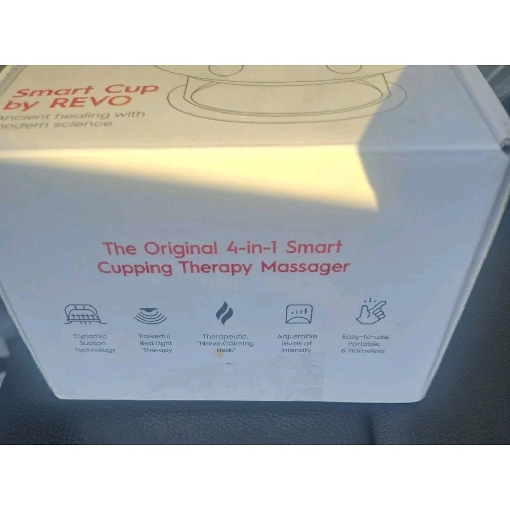 NEW REVO Smart Cup 4-in-1 Dynamic Cupping Therapy Heat Red Light Massager NIB